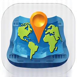 Icon for custom mapping, showing a vector map